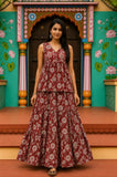 Roshni · Bagru Hand-Block Cotton Pepulam Top & Skirt
